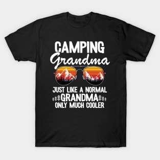 Camping Grandma Just Like A Normal Grandpa Only Much Cooler Funny Camping T-Shirt